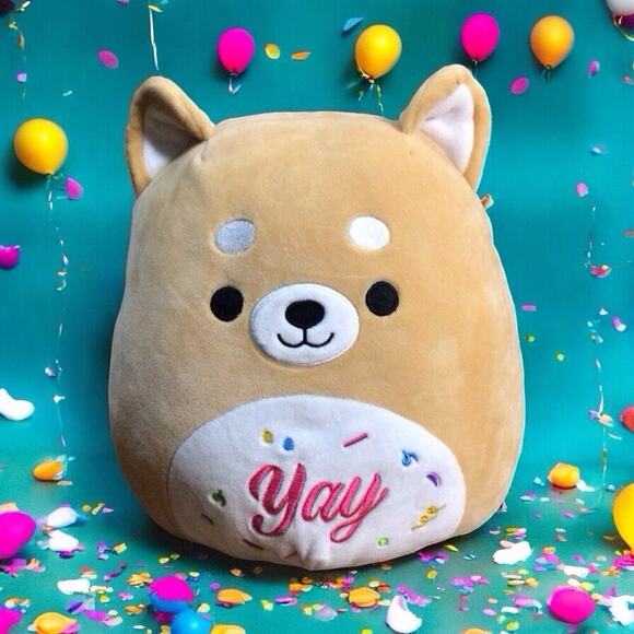 Squishmallows 10" Angie The Shibu Inu Dog Plush KellyToy YAY Birthday Gift - Picture 1 of 7